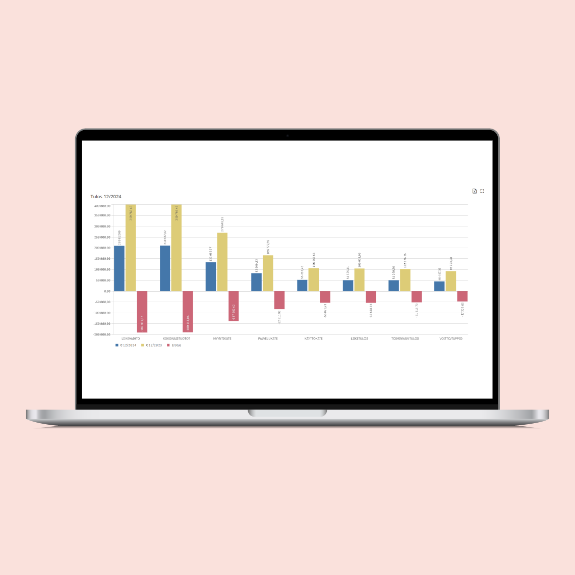 EmCen kirjanpito-ohjelman BI-raportointi