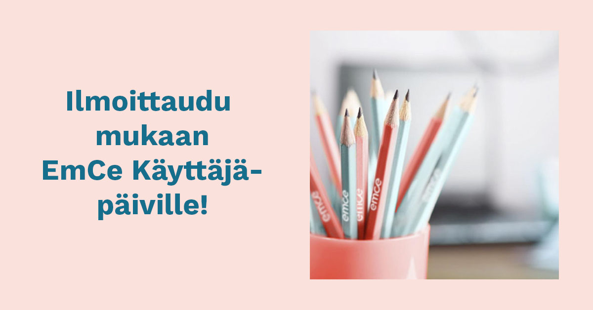 EmCe Käyttäjäpäivät 2.12.2026 - hyödynnä Early Bird -etu -20%